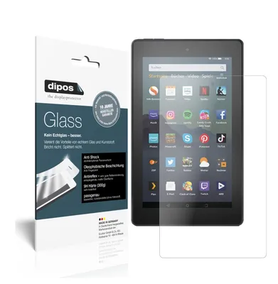 Zdjęcie produktu dla 1x folia ochronna do tabletu Amazon Fire 7 9. generacji (2019) matowa - folia antywstrząsowa 9H dipos Glass szkło plastikowe