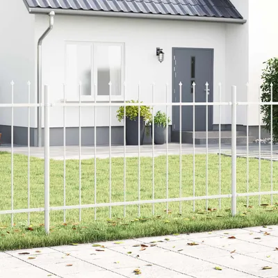Immagine prodotto di Maison Exclusive - Recinzione da giardino, 5 pezzi, bianca, 8,5 x 0,8 m, acciaio verniciato a polvere