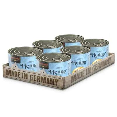 Produktbild von LEONARDO Hering + extra Filet, 6x200 g - Katzenfutter Nassfutter Katze
