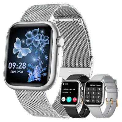 Produktbild von Damen Smartwatch mit Telefonfunktion 1.83" Fitness Uhr mit 120+ Sportmodi Herzfrequenz Schlafmonitor Schrittzähler & IP68 wasserdicht