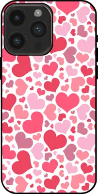 Produktbild von Smartphonica Handyhülle Geeignet für  iPhone 14 Pro Max mit Herzchen Print - Herzchen Design TPU Backcover Case -  Kinder Tasche mit Herz Design