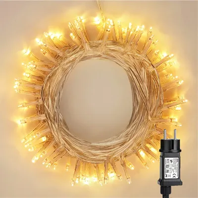 Lichterkette 100 LEDs, 10 m, warmweiß, 8 Modi, wasserdicht, für Outdoor