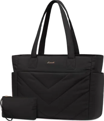 Immagine prodotto di LOVEVOOK Borsa per computer portatile da donna da 17,3 pollici, nera e di grandi dimensioni