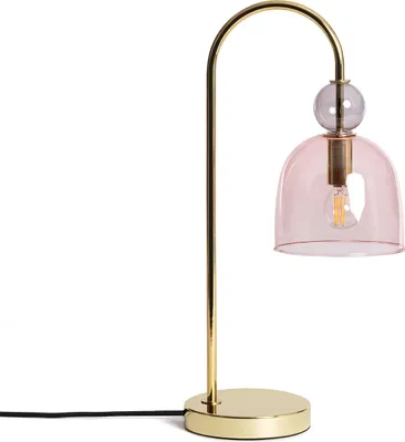 Produktbild von Tischlampe Metall und Glas Baudelaire Rosa