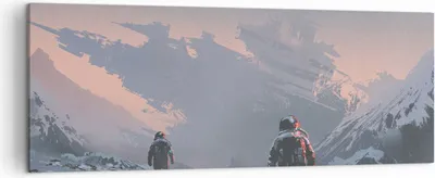 Produktbild von Bild auf Leinwand - Leinwandbild - Kosmos Planet - 140x50cm - Wand Bild - Wanddeko - Wandbilder - Leinwanddruck - Bilder - Kunstdruck - Wanddekoration - Leinwand bilder - Wandkunst - AB140x50-3906