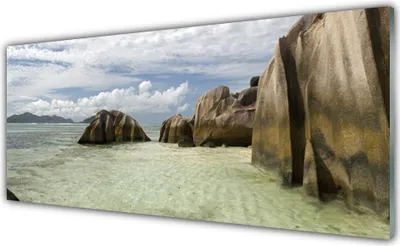 Produktbild von Glasbilder 125x50 Wandbild Druck auf Glas Felsen Landschaft