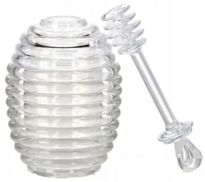 Produktbild von Bimberek Honigglas 200 ml mit Löffel Servierbehälter