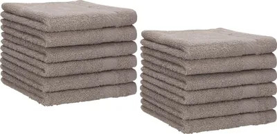 Produktbild von Betz 12 Stück Gästetücher 30x50 cm PALERMO 100% Baumwolle  Farbe: stone