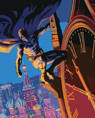 Produktbild von Zuty - Malen nach Zahlen - BATMAN AUF DER SPITZE DES TURMS, 40x50 cm, ohne Keilrahmen
