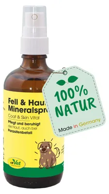 Zdjęcie produktu dla cdVet Naturprodukte, spray mineralny do pielęgnacji skóry i sierści psów, 100 ml, naturalna pielęgnacja dla psów