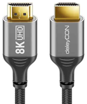 Produktbild von deleyCON 1m 8K HDMI 2.1b Kabel 48G Ultra Highspeed 8K@60Hz 4K@144Hz