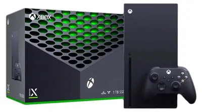 Produktbild von Microsoft Xbox Series X, Xbox Series X, Schwarz, 16384 MB, GDDR6, AMD, AMD Ryzen Zen 2