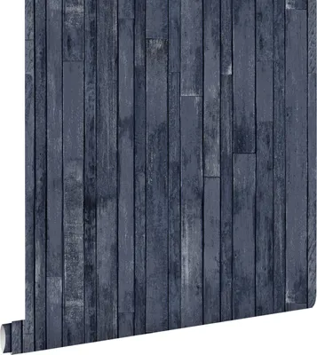 Produktbild von ESTAhome Tapete Holz-Optik Dunkelblau 53 cm x 10.05 m