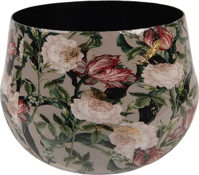 Immagine prodotto di Clayre & Eef 66395 Blumentopf Ø 13x10 cm Grau Rosa