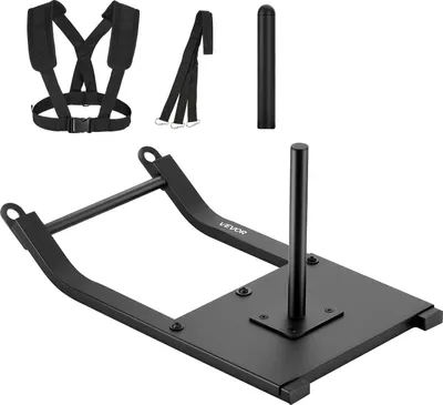 Image de VEVOR Traîneau de poids Traîneau de force, traîneau de musculation fitness pour améliorer la vitesse lors d'exercices sportifs, appareil de fitness avec sangle, compatible avec les disques de poids 25/51 mm