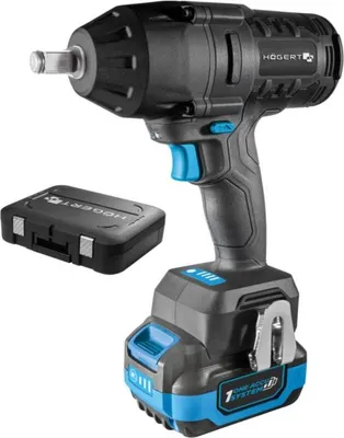 Produktbild von Högert Bürstenloser Akku-Schlagschlüssel 18V 600 Nm Set Akku + Ladegerät