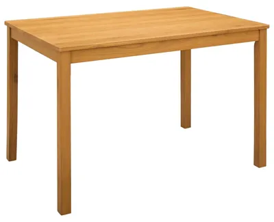 Image de vidaXL Table à manger 110 x 75 x 75 cm Bois massif de chêne naturel Rectangulaire