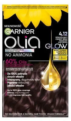 Produktbild von Garnier Olia Farba do włosów 4.12 Opalizujący Ciemny Brąz