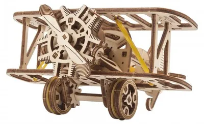 Obrázek produktu pro 3D puzzle, Mini-biplan, Ugears, dřevo, 84 dílů