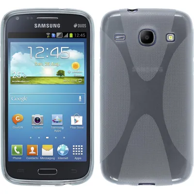 Produktbild von PhoneNatic Case kompatibel mit Samsung Galaxy Core - clear Silikon Hülle X-Style + 2 Schutzfolien