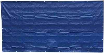 Produktbild von Bauzaunplane 1,76m x 3,41m Sichtschutzplane Zaunblende Bauzaun wasserdichte Abdeckplane mit Ösen 160g/m² blau PE