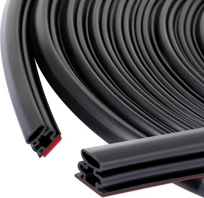 Produktbild von Selbstklebende Fahrradschlauchdichtung - Lärmdichte Gummidichtung für Fensterdichtung - Isolierung für Türkoje - 6 m schwarz