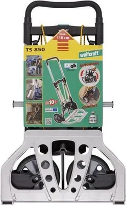 Image de Wolfcraft GmbH TS 850, aluminium, plastique, Diable, aluminium, noir, jaune, 100 kg, 2 roues/roues, plastique