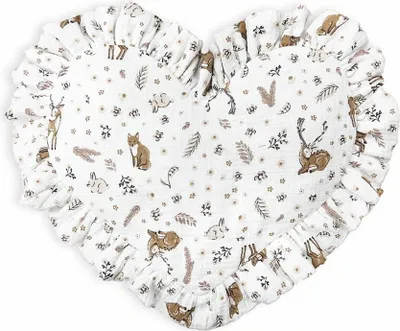 Produktbild von DOLCE SONNO Kopfkissen für Babys in Herzform aus Baumwoll-Musselin – Rehe