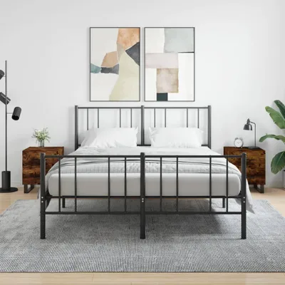 Obrázek produktu pro vidaXL Noční stolky 2 ks. Kouřový dub 40x35x47,5 cm výrobek z odvozeného dřeva