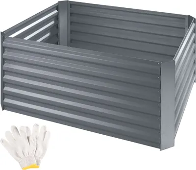 Image de Carré potager SALVIA galavinsé 600 L - 120 x 90 x 57 cm - argent