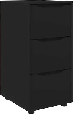 Produktbild von vidaXL Aufbewahrungsschrank Schwarz 40 x 48 x 81 cm Holzwerkstoff