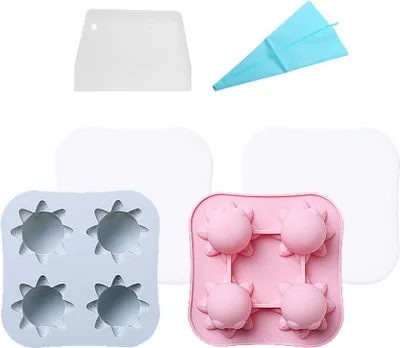 Image de 2 Moules en résine époxyde pour pieuvre en silicone avec couvercle, Moules 3D pour pieuvre pour la fabrication de bonbons, chocolats, desserts
