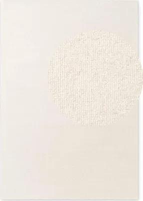 Produktbild von Elle Decoration Puristic Fine Bouclé Wollteppich Knots Natur Weiß