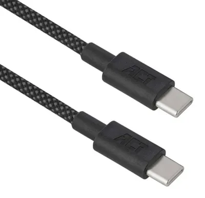 Zdjęcie produktu dla ACT AC3087, 2 m, USB C, USB C, USB 2.0, 0,48 Gbit/s, Czarny