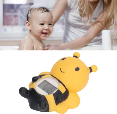 Produktbild von Baby-Badethermometer, Bienenform, Alarmfunktion, Säuglingssicherheit, Wassertemperatur-Tester, 0–60 Grad Celsius