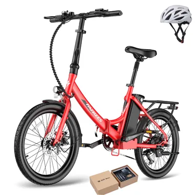 Produktbild von Falt-Pedelec 20 Zoll 250W Shimano 7-Gang 36V 20Ah 720 Wh Akku 150km Reichweite IPX5, Rot