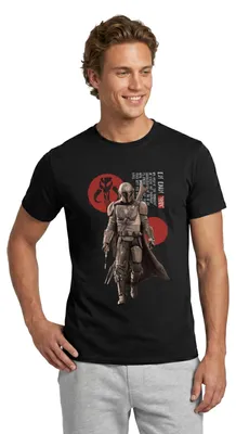 Produktbild von Star Wars: Mandalorian Zeichen Männer T-Shirt, XL, Schwarz