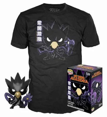 Productafbeelding van Funko POP Anime My Hero Academia, Tokoyami L-figuur en T-shirt set
