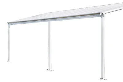 Produktbild von HOME DELUXE - Terrassenüberdachung SOLIS - Weiß - B/T/H: 496 / 503 x 300 / 303 x 278 / 226 - inkl. Hohlkammerplatten, Montagematererial I Carport Pavillion Pergola