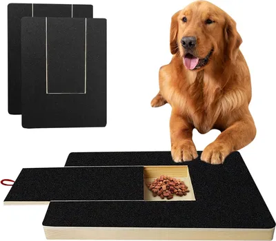 Produktbild von Krallenschleifer für Hunde mit Snack-Box Kratzbrett Hund mit 2 Ersatzblättern Schleifpapier,Hunde Krallenschleifer für Nagelpflege von Haustieren,Alternative Krallenschleifer
