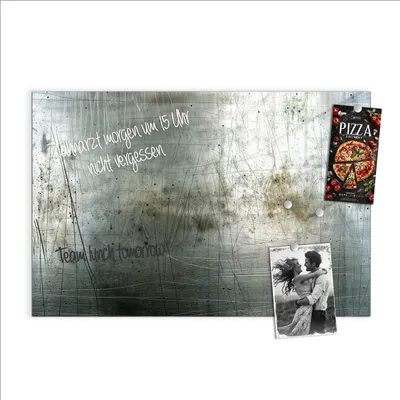 Produktbild von Magnettafel 90x60cm Pinnwand Whiteboard beschreibbar - es Metall