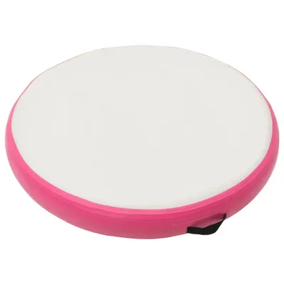 Image de vidaXL Tapis de gymnastique gonflable avec pompe 100x100x15 cm PVC rose