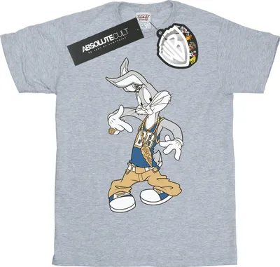 Image de Looney Tunes - T-shirt "rappeur" pour homme BI1287 (XL) (Gris)