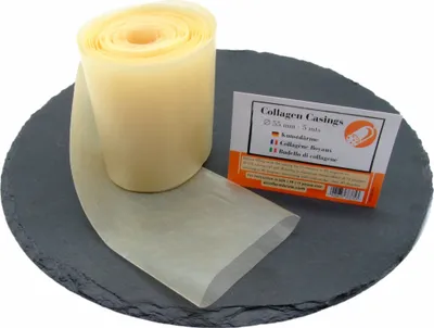Produktbild von Kunstdarm 55mm/5m - Wursthaut, Metzger Kollagenhülle, Kollagenhülle für Wurst