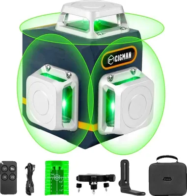 Obrázek produktu pro Laserová vodováha, 3x360° vytyčování, dobíjecí akumulátor, CM-701