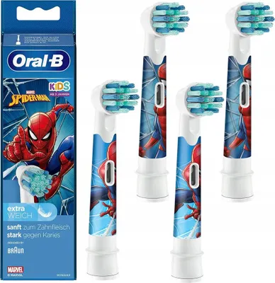 Produktbild von Oral-B Aufsteckbürsten EB10S-4 Spiderman 4er