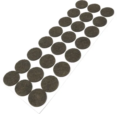 Produktbild von Adsamm® | 24 x selbstklebende Filzgleiter / Braun / Ø 28 mm / rund / Möbelgleiter aus Filz mit 3.5 mm Stärke