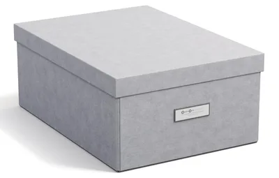 Produktbild von BIGSO KATIA mittelgroße Aufbewahrungsbox mit Deckel – stabiler Organizer aus Fas