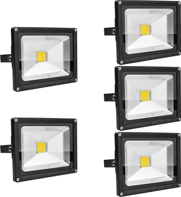 Immagine prodotto di Greenmigo Set da 5 faretti LED da 20 W per esterni, luce bianca fredda