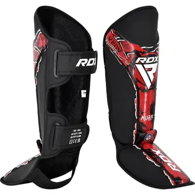 Produktbild von RDX Sports Schienbein-Spannschutz Aura F17 Schwarz Mit Rot - S